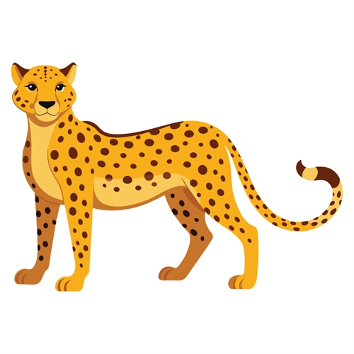 Jungle Safari Wild Cheetah Transparent Sticker